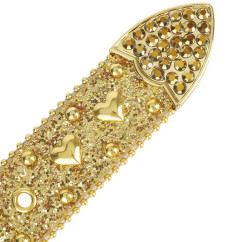 Sparkle Rhinestone for Men Women Western Cowboy Gold Stone Crystal Studded Belt Strap for Jeans, Ideal Choice for Gifts