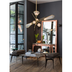 Italian Diamond Pendant Lamp Postmodern Simple Nordic Glass Designer Model Living Room Hotel Restaurant Decoration Chandelier