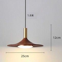 31 Luxury Flying Saucer Pendant Light with Vintage Wood Pattern Iron Craft for Dining Room and Bedroom oovov.com img 3