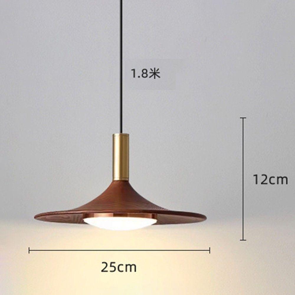 31 Luxury Flying Saucer Pendant Light with Vintage Wood Pattern Iron Craft for Dining Room and Bedroom oovov.com img 3