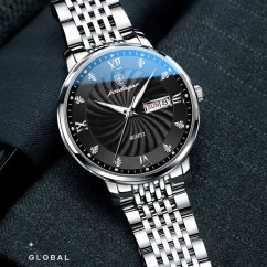 Luxury Brand Man Watch Waterproof Luminous Date Week Men's Quartz Wristwatch Stainless Steel Fashion Sports Men