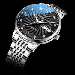 Luxury Brand Man Watch Waterproof Luminous Date Week Men's Quartz Wristwatch Stainless Steel Fashion Sports Men