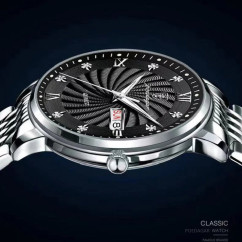 Luxury Brand Man Watch Waterproof Luminous Date Week Men's Quartz Wristwatch Stainless Steel Fashion Sports Men