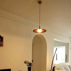 31 Luxury Flying Saucer Pendant Light with Vintage Wood Pattern Iron Craft for Dining Room and Bedroom oovov.com img 12