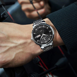 Luxury Brand Man Watch Waterproof Luminous Date Week Men's Quartz Wristwatch Stainless Steel Fashion Sports Men