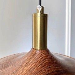 31 Luxury Flying Saucer Pendant Light with Vintage Wood Pattern Iron Craft for Dining Room and Bedroom oovov.com img 20