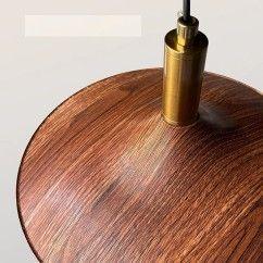 31 Luxury Flying Saucer Pendant Light with Vintage Wood Pattern Iron Craft for Dining Room and Bedroom oovov.com img 21
