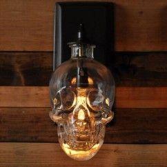 32 American Loft Clear Glass Skull Bar Club Wall Lamps, Industrial Loft Retro Balcony Wall Lights oovov.com img 6