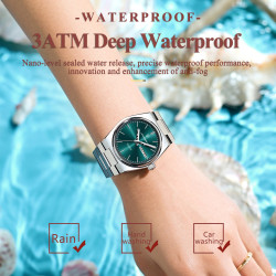 Elegant Watches For Women Waterproof Luminous Date Week Ladies Watch Quartz Stainless Steel Fashion Wristwatch