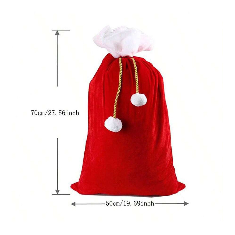 Velvet Santa Gift Bags with Drawstring, Christmas Gift Presents Bags for Xmas Present Holiday Party Supplies