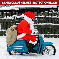Santa Cycling Helmet Christmas Motorcycle Helmet Cover Full Face Safe Hat Santa Claus Racing Cap Merry Christmas Decoration Gift