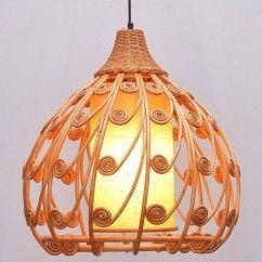 42 South Asian Rattan Dining Room Pendant Lamp Country Rustic Hanging Lamps oovov.com img 1