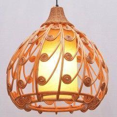 42 South Asian Rattan Dining Room Pendant Lamp Country Rustic Hanging Lamps oovov.com img 4
