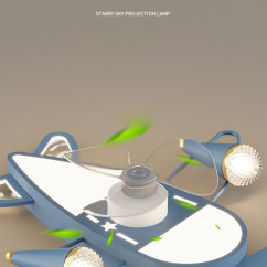 Starry Sky Airplane Light Romantic Children's Room Ceiling Lights Modern Creative Boy Girl Bedroom Baby Room Decor Ceiling Lamps