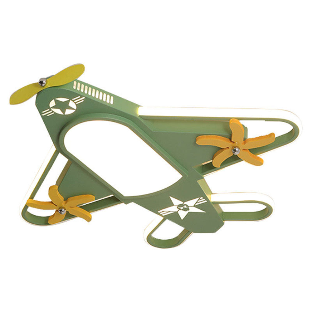 Modern Creative LED Grey/Green Airplane Aluminium Ceiling Lights Children's Bedroom Study Living Room Restaurant Hanging Lamps