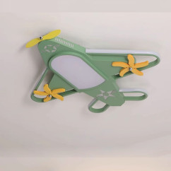 Modern Creative LED Grey/Green Airplane Aluminium Ceiling Lights Children's Bedroom Study Living Room Restaurant Hanging Lamps