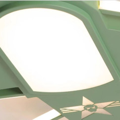 Modern Creative LED Grey/Green Airplane Aluminium Ceiling Lights Children's Bedroom Study Living Room Restaurant Hanging Lamps