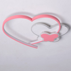 LED Iron Heart Butterfly Bedroom Ceiling Lamps Dining Room Children's Room Ceiling Lighting Fixtures