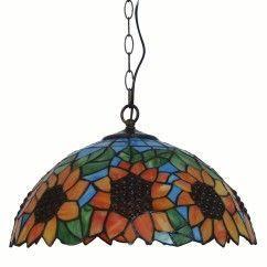 47 Tiffany Sunflower Living Room Pendant Lamps Mediterranean Dining Room Bar Counter Drop Lights oovov.com img 2
