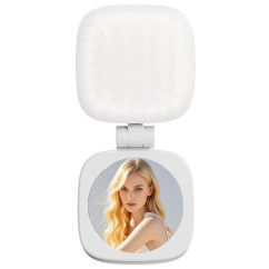 360° Rotation Magnetic Phone Selfie Light 3 Color Retractable adjustment Mobile Phone Fill Light with Makeup Mirror Dimmable