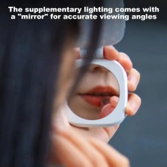 360° Rotation Magnetic Phone Selfie Light 3 Color Retractable adjustment Mobile Phone Fill Light with Makeup Mirror Dimmable