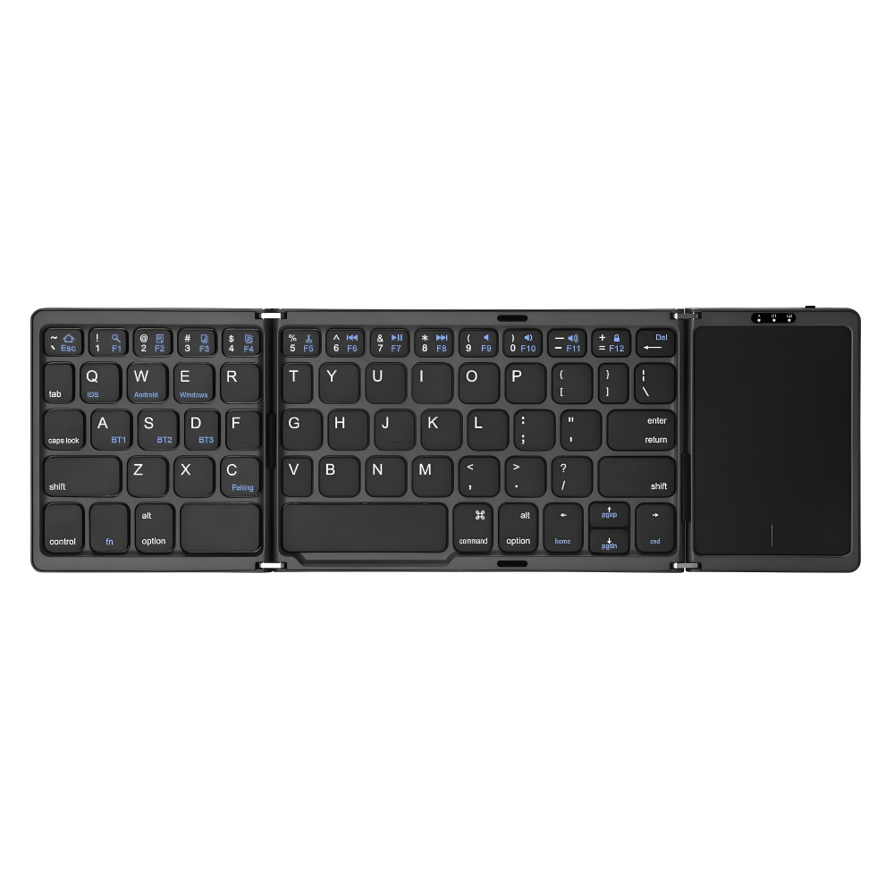 Folding Wireless Keyboard Mini Bluetooth Keyboard For Windows Android IOS Travel Computer Multi-Function Button Numeric Keypad