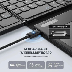 Folding Wireless Keyboard Mini Bluetooth Keyboard For Windows Android IOS Travel Computer Multi-Function Button Numeric Keypad