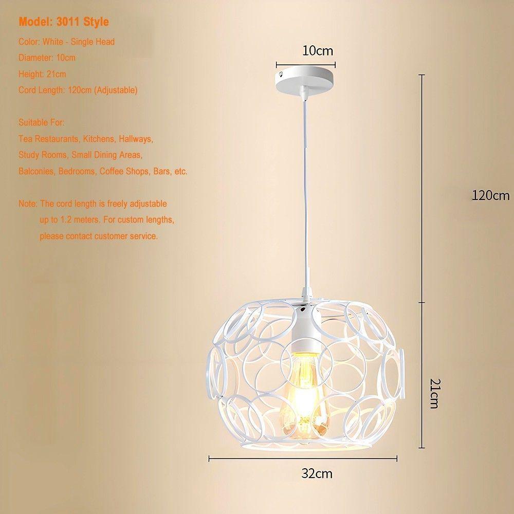 Modern Minimalist Pendant Light Iron Art E27 Bulb Adjustable Suspension for Dining Room Kitchen Bedroom Lighting img 3