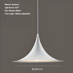 Modern Minimalist Aluminum Pendant Light for Dining Room, Kitchen, Bedroom with Adjustable Cord img 4