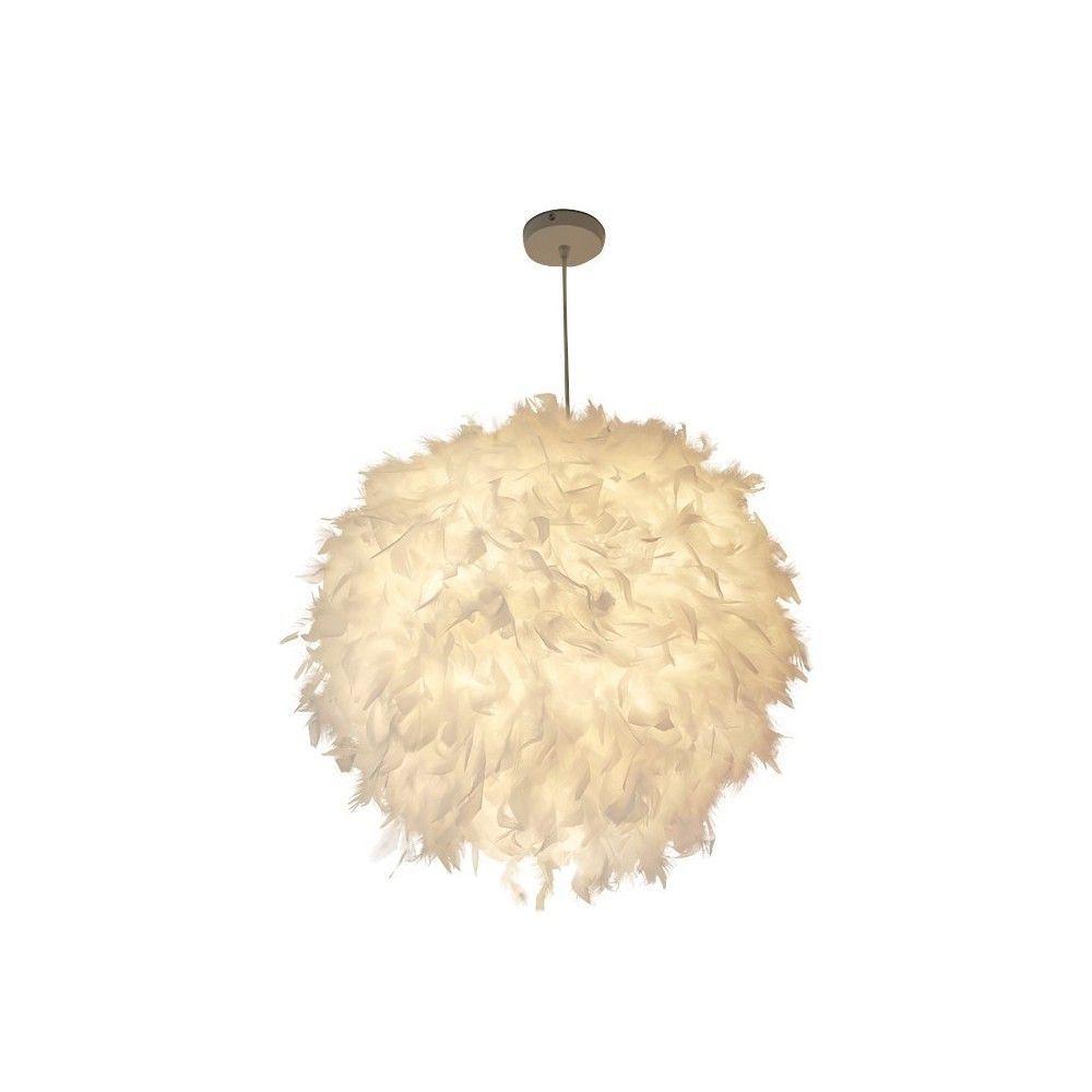 Feather Ball Bedroom Pendant Lamp Creative Study Room Pendant Light Kids Room Pendant Lights img 1
