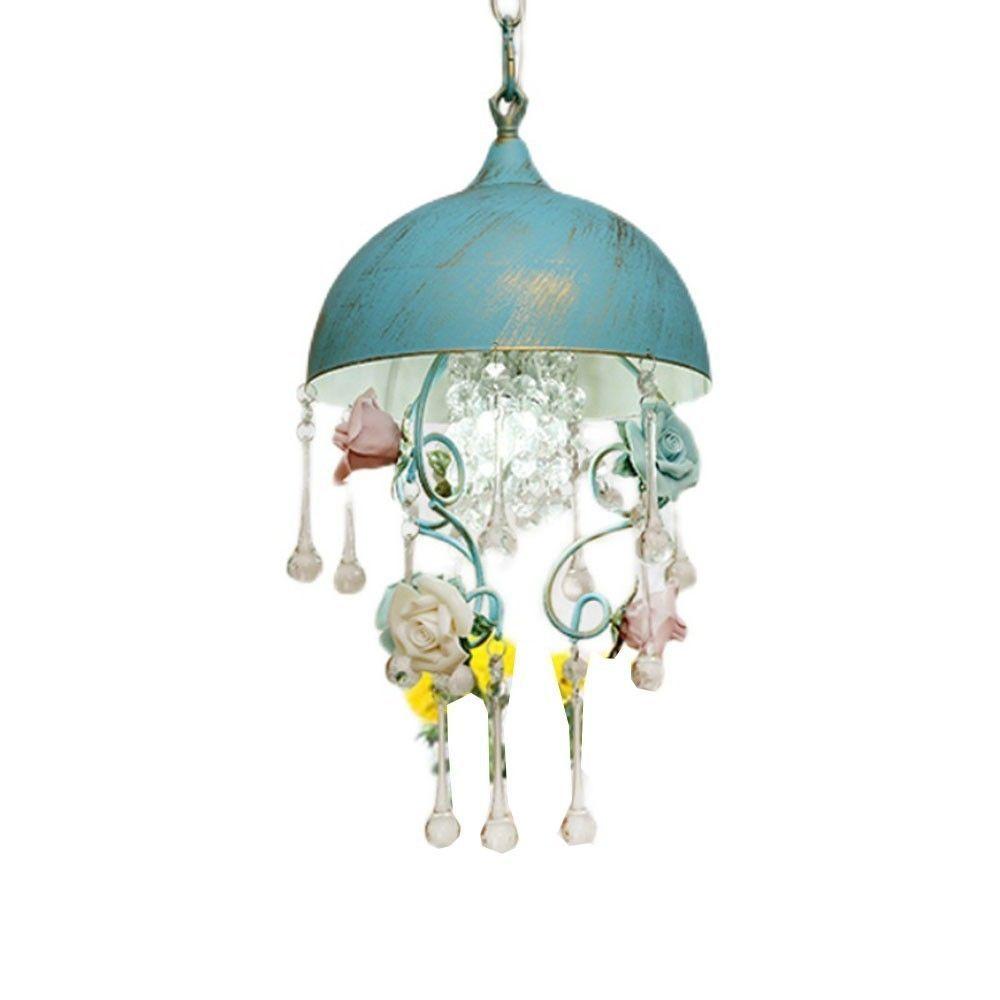 Crystal Corridor Pendant Light Pink Flower Hallway Pendant Lighting for Princess Room Corridor img 8