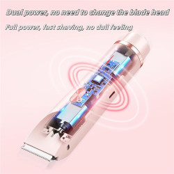 Smoovi 2.0 Women’s Bikini Shaver, 2-in-1 Electric Razor & Trimmer, Waterproof, Rechargeable, Wet & Dry Hair Remover