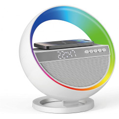 6-in-1 LED Alarm Clock | Pxujoqecg | Bluetooth Speaker &amp; Charger