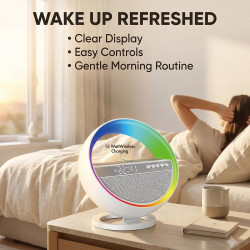 6-in-1 LED Alarm Clock | Pxujoqecg | Bluetooth Speaker &amp; Charger