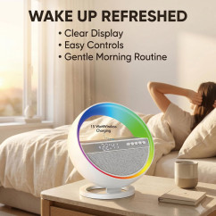 6-in-1 LED Alarm Clock | Pxujoqecg | Bluetooth Speaker &amp; Charger