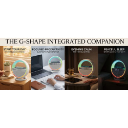 6-in-1 LED Alarm Clock | Pxujoqecg | Bluetooth Speaker &amp; Charger