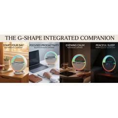 6-in-1 LED Alarm Clock | Pxujoqecg | Bluetooth Speaker &amp; Charger