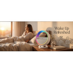 6-in-1 LED Alarm Clock | Pxujoqecg | Bluetooth Speaker &amp; Charger