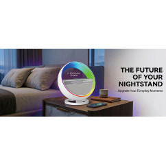 6-in-1 LED Alarm Clock | Pxujoqecg | Bluetooth Speaker &amp; Charger