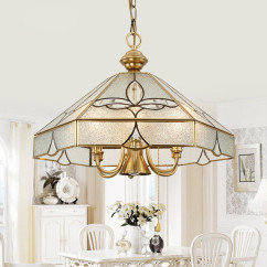 American - Style All Copper Dining Chandeliers, Creative Luxury - Light Fixtures All Copper Living Room Bedroom LED Chandelier