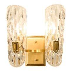 Modern American Copper Living Room Wall Light Stair Case Shield Shade Mirror Front Wall Lamp img 1
