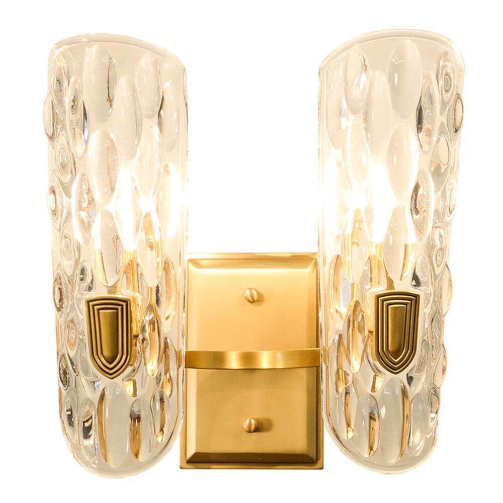 Modern American Copper Living Room Wall Light Stair Case Shield Shade Mirror Front Wall Lamp img 1