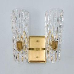 Modern American Copper Living Room Wall Light Stair Case Shield Shade Mirror Front Wall Lamp img 2