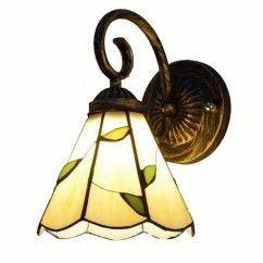 Tiffany Corridor Wall Lights Bedroom Bedsides Beige Glass Lampshade Wall Sconce Balcony Porch Mirror Front Bathroom Wall Light 1