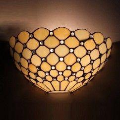 Tiffany Beige Lattice Corridor Wall Lights Bedroom Bedsides Semi European Wall Sconce Beads Balcony Hallway Wall Light 4