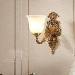 Chinese Copper Living Room Wall Lights Frosted Glass Study Room Wall Lamp Bedroom Bedsides Stair Case Corridor Wall Lamps 9
