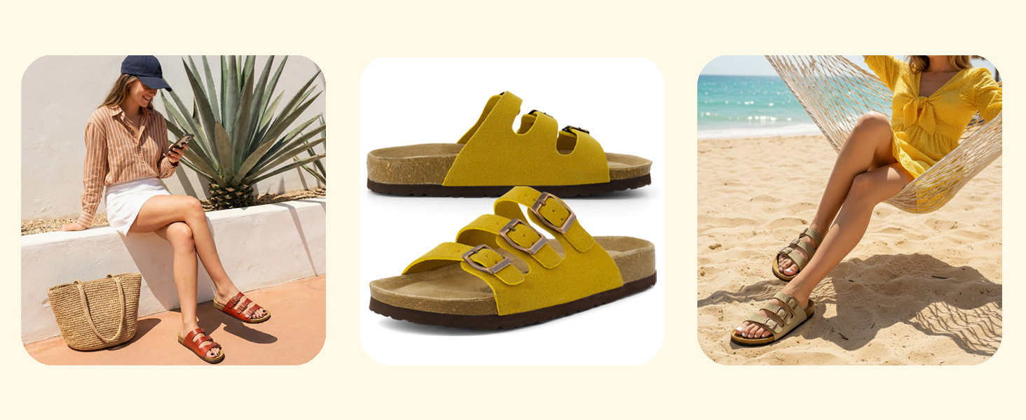 CUSHIONAIRE Women's Lela Cork footbed Sandal with +Comfort